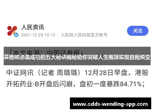 吴艳妮逆袭成功的五大秘诀揭秘助你突破人生瓶颈实现自我蜕变